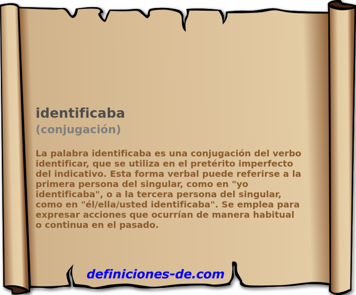 identificaba (conjugación)