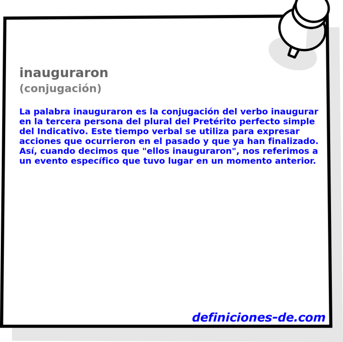 inauguraron (conjugacin)