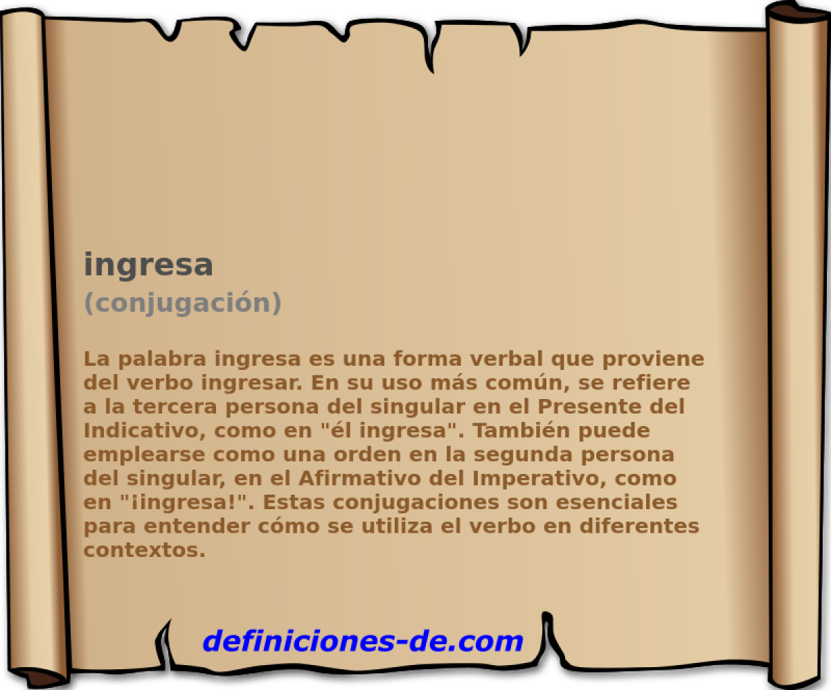 ingresa (conjugacin)