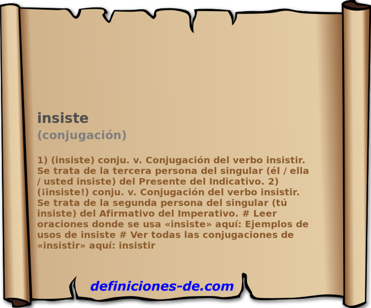 insiste (conjugacin)