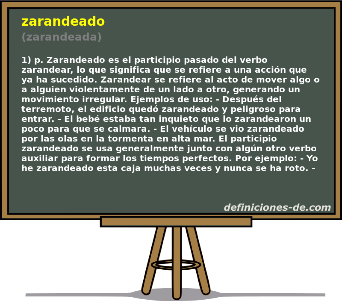 zarandeado (zarandeada)