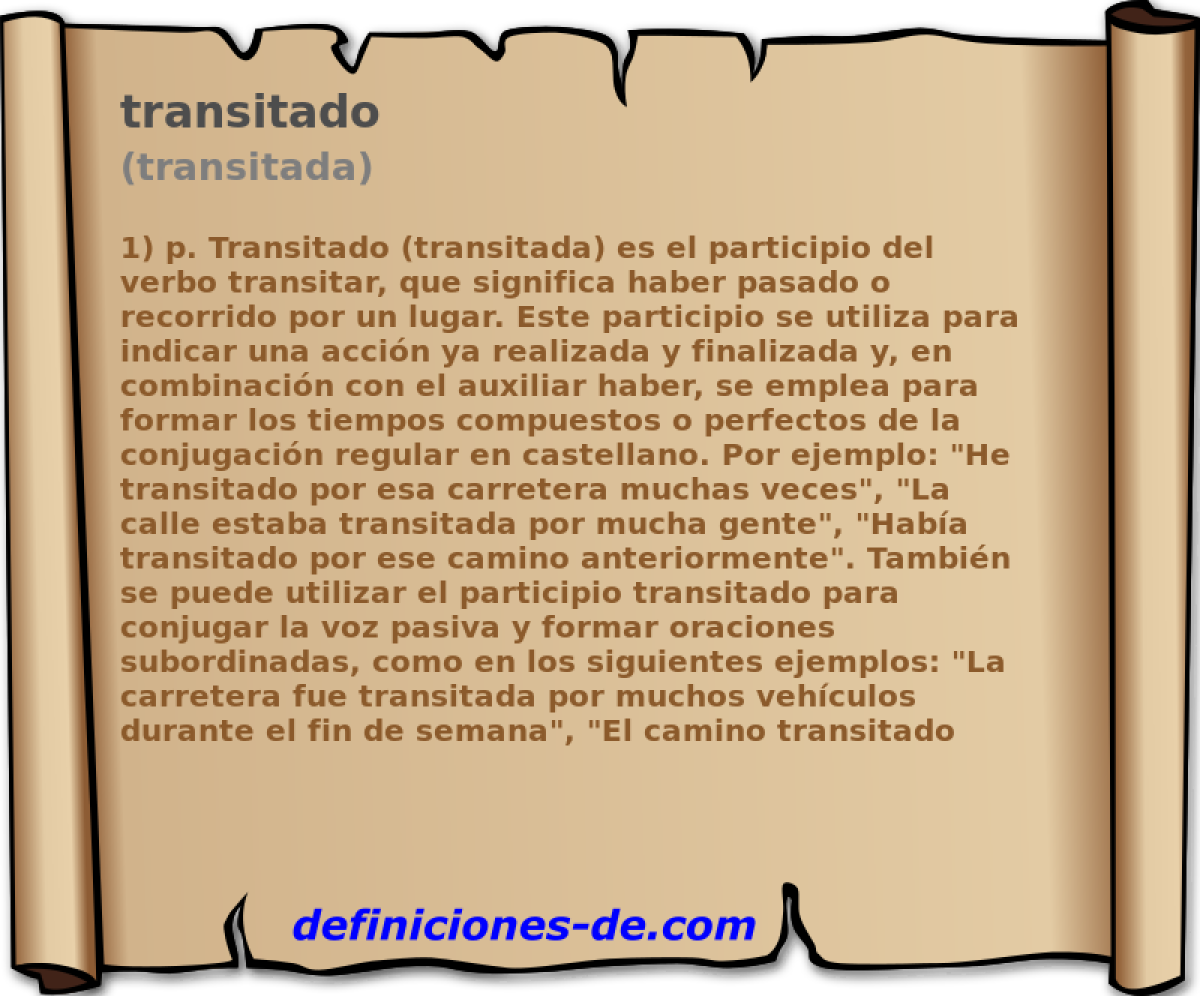 transitado (transitada)