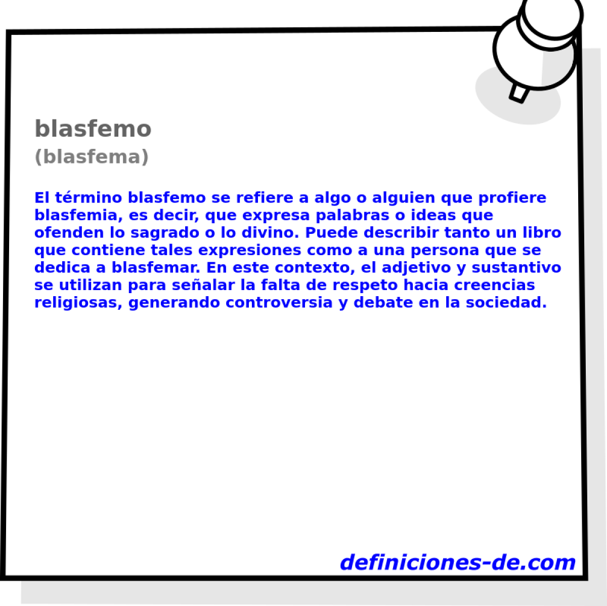 blasfemo (blasfema)