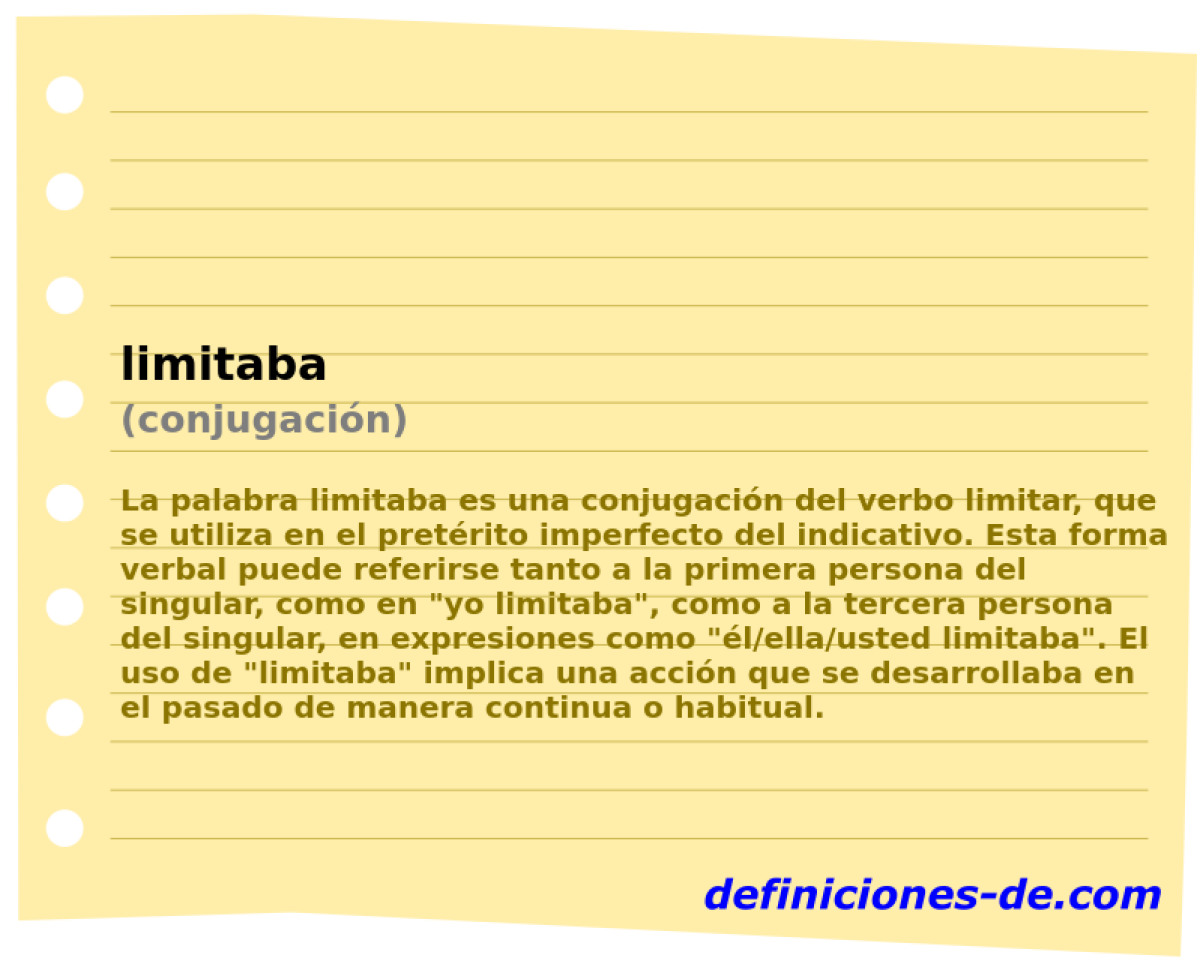 limitaba (conjugacin)