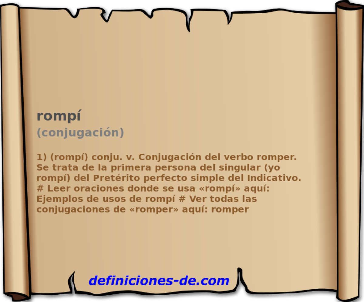 romp (conjugacin)