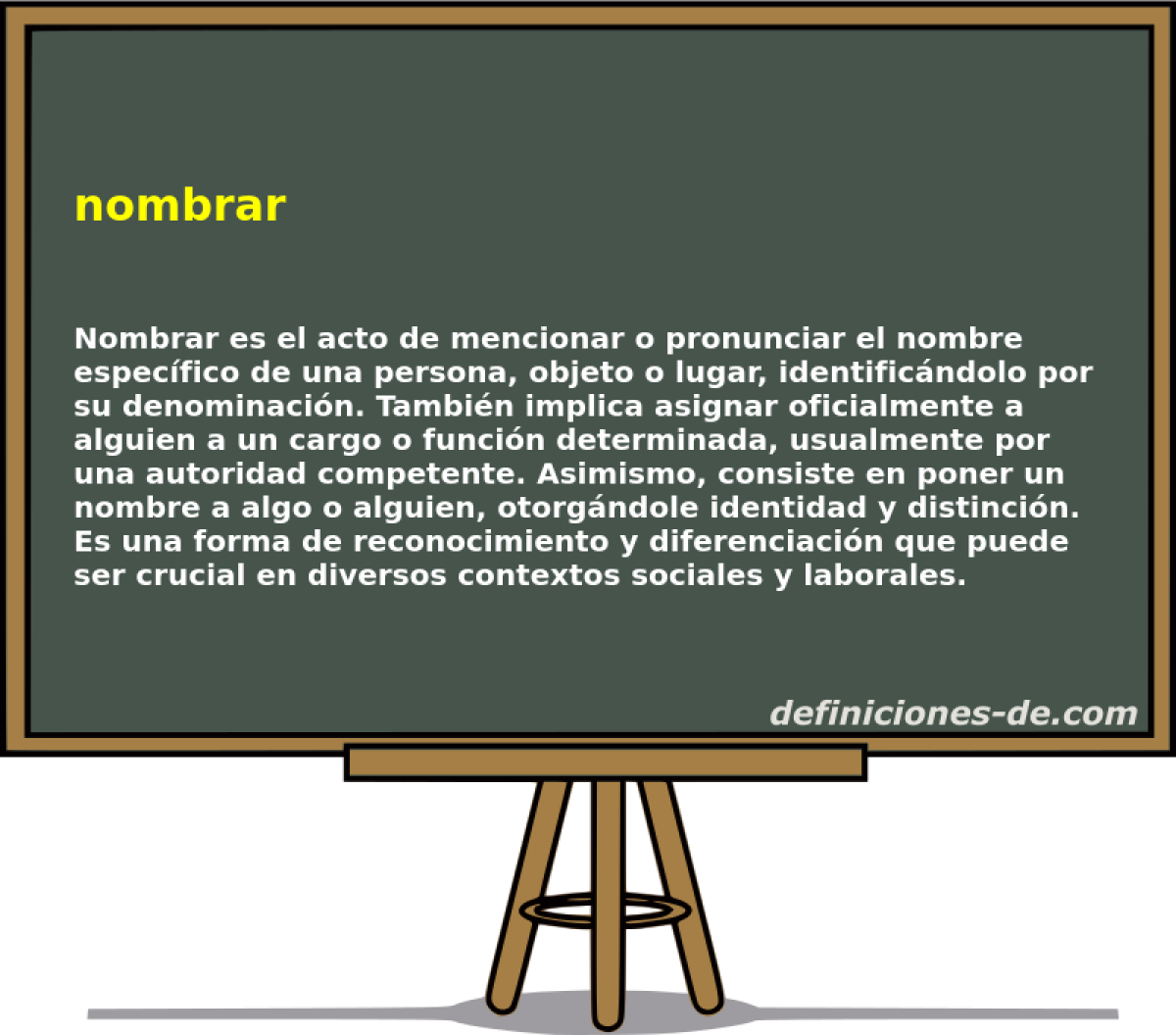 nombrar 