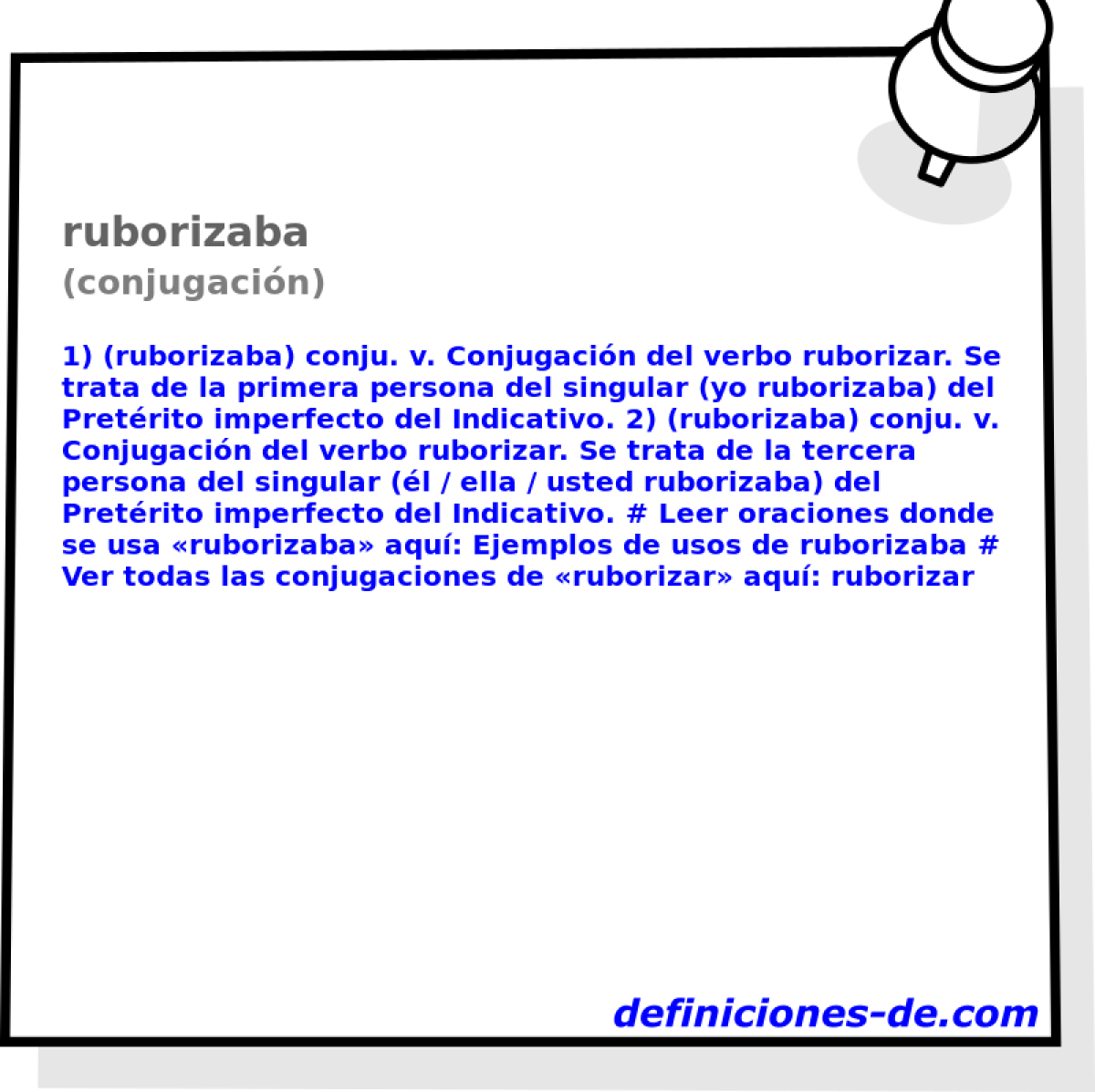 ruborizaba (conjugacin)