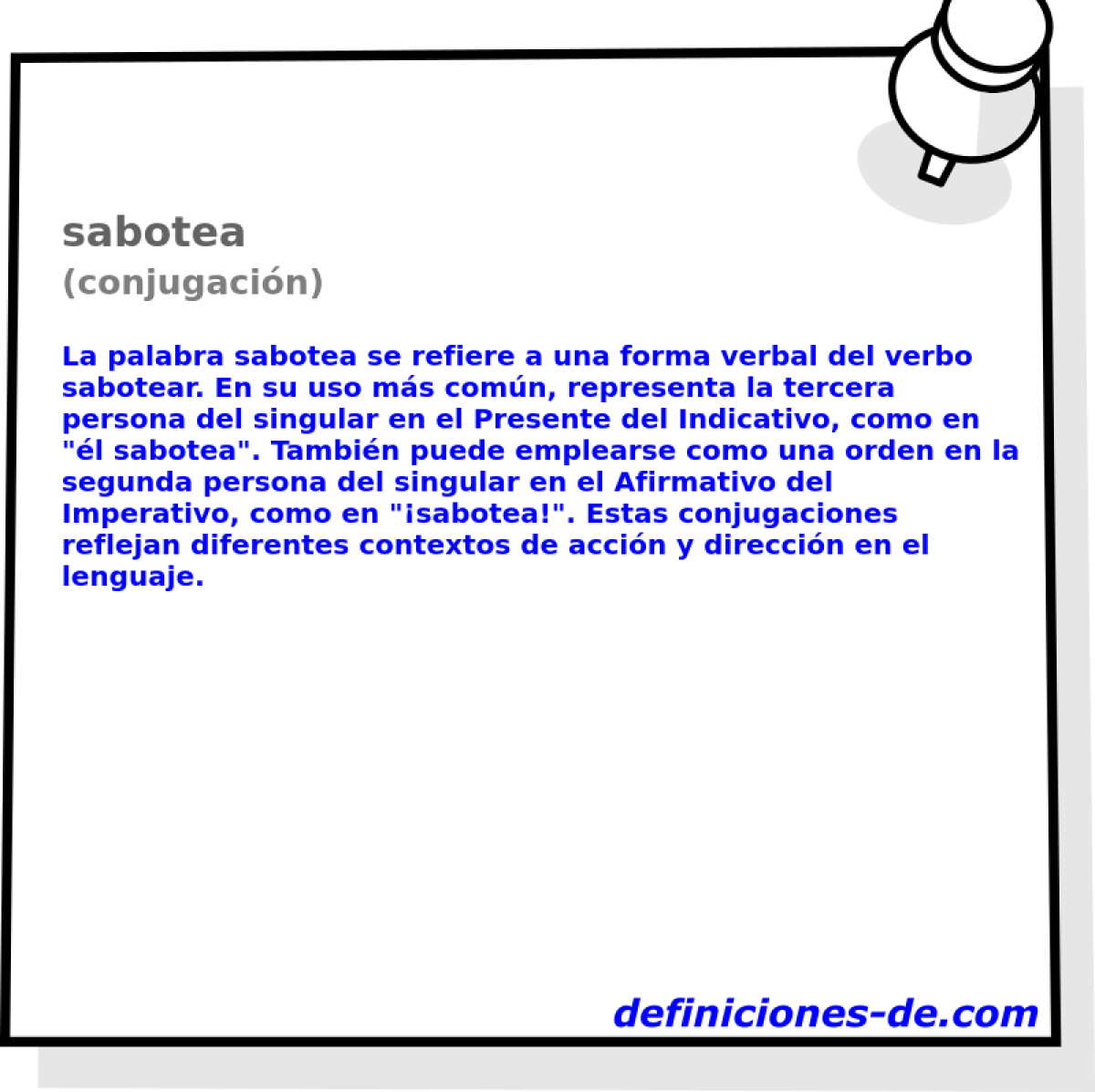 sabotea (conjugación)