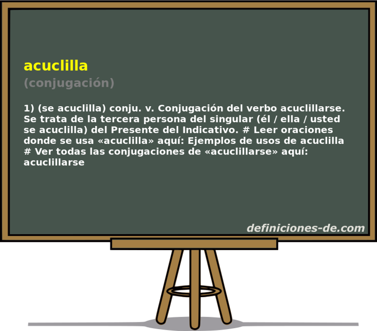 acuclilla (conjugacin)