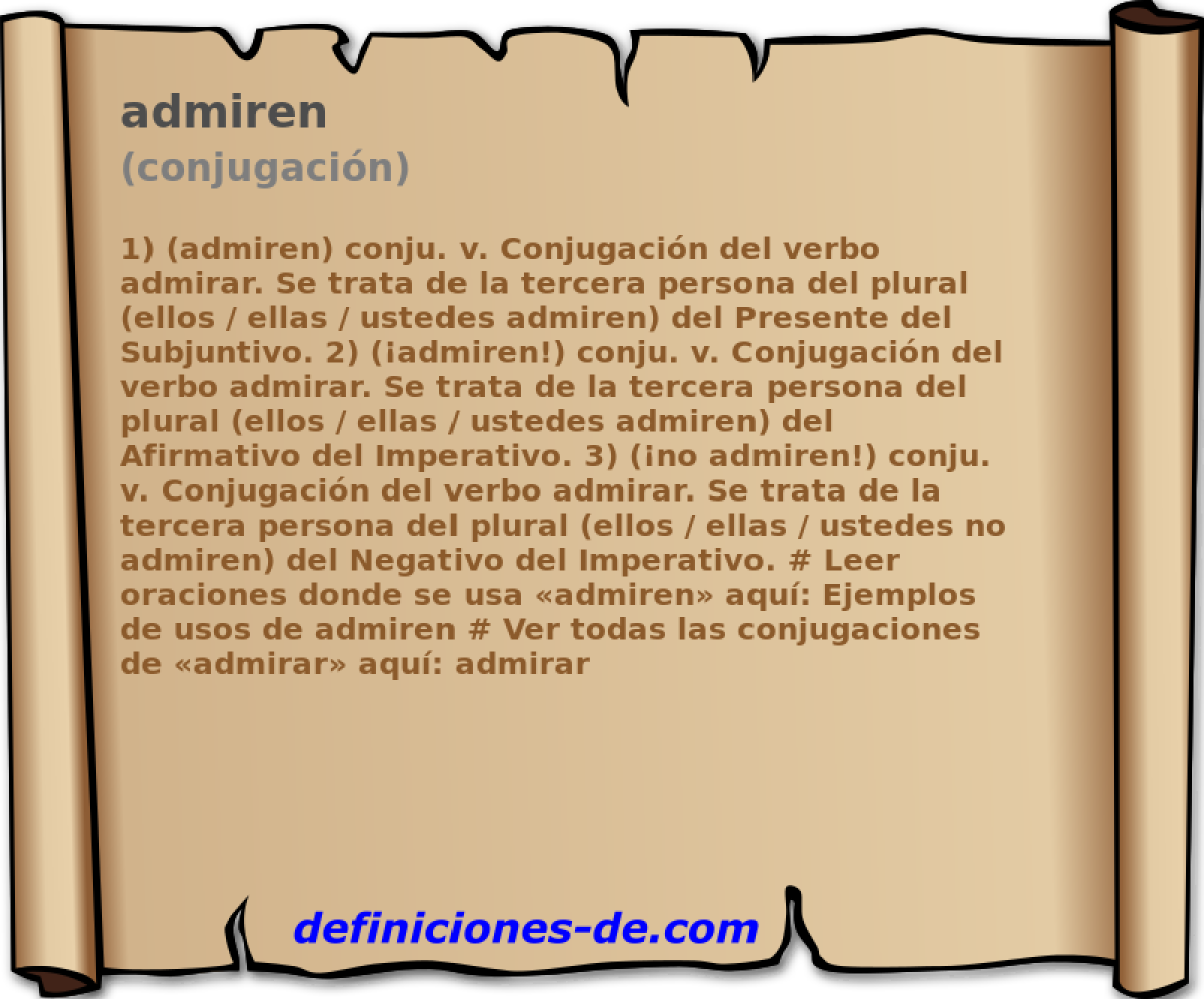 admiren (conjugacin)