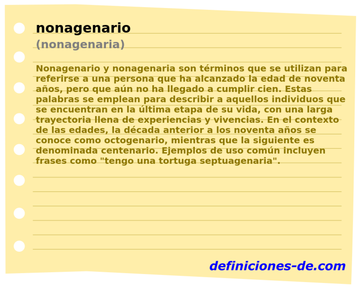 nonagenario (nonagenaria)