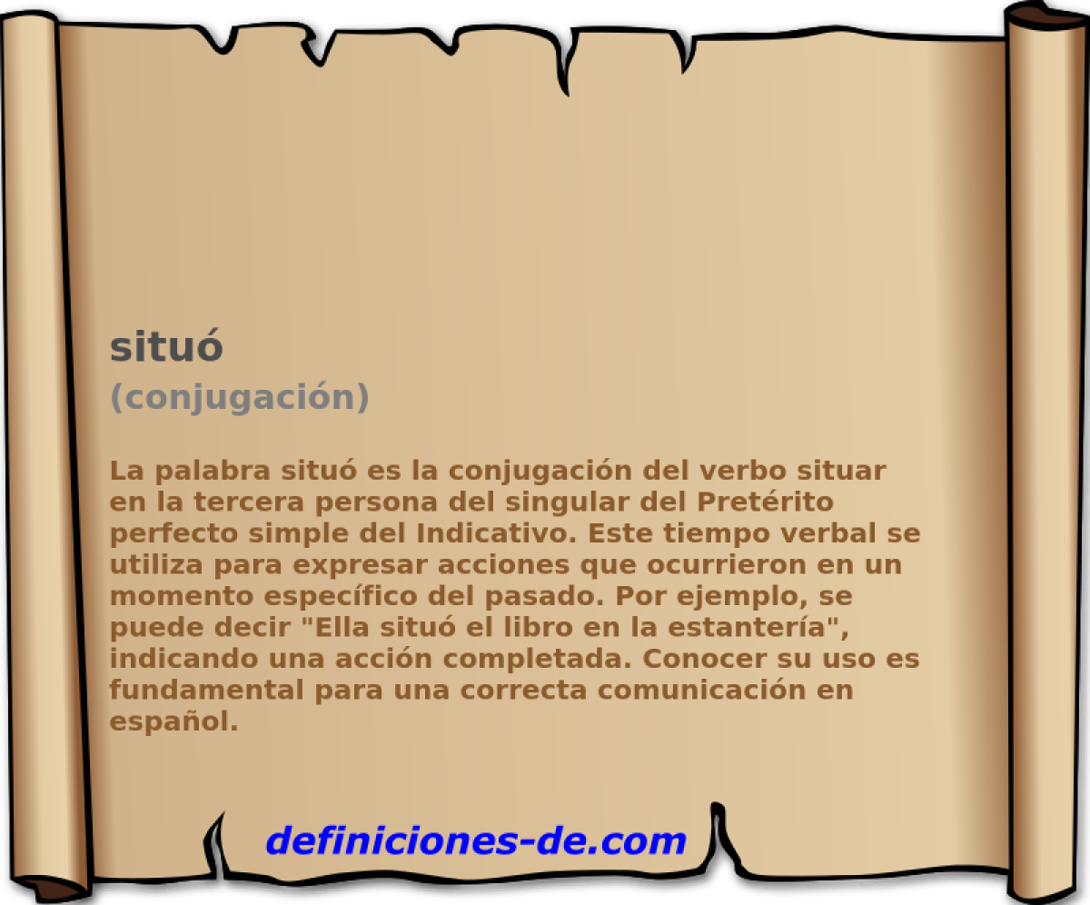 situ� (conjugaci�n)