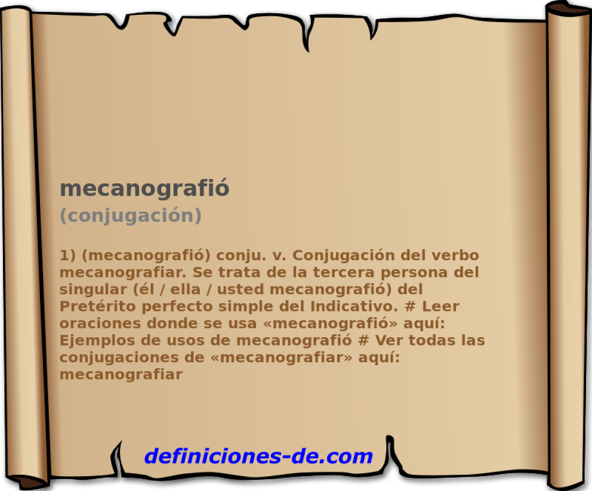 mecanografi (conjugacin)