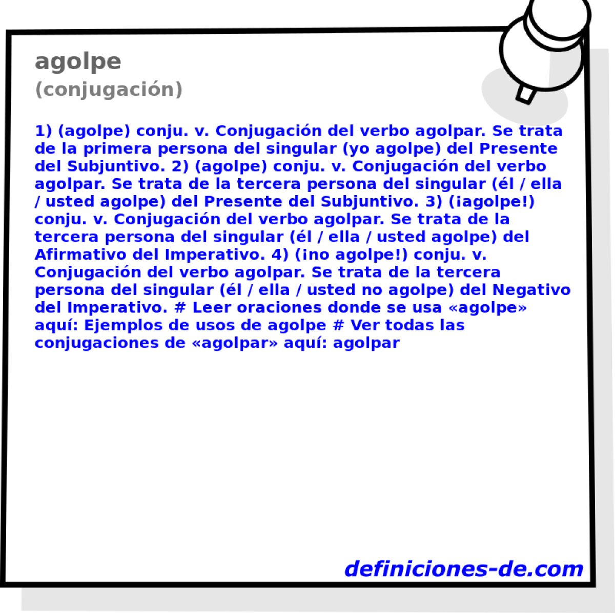 agolpe (conjugacin)