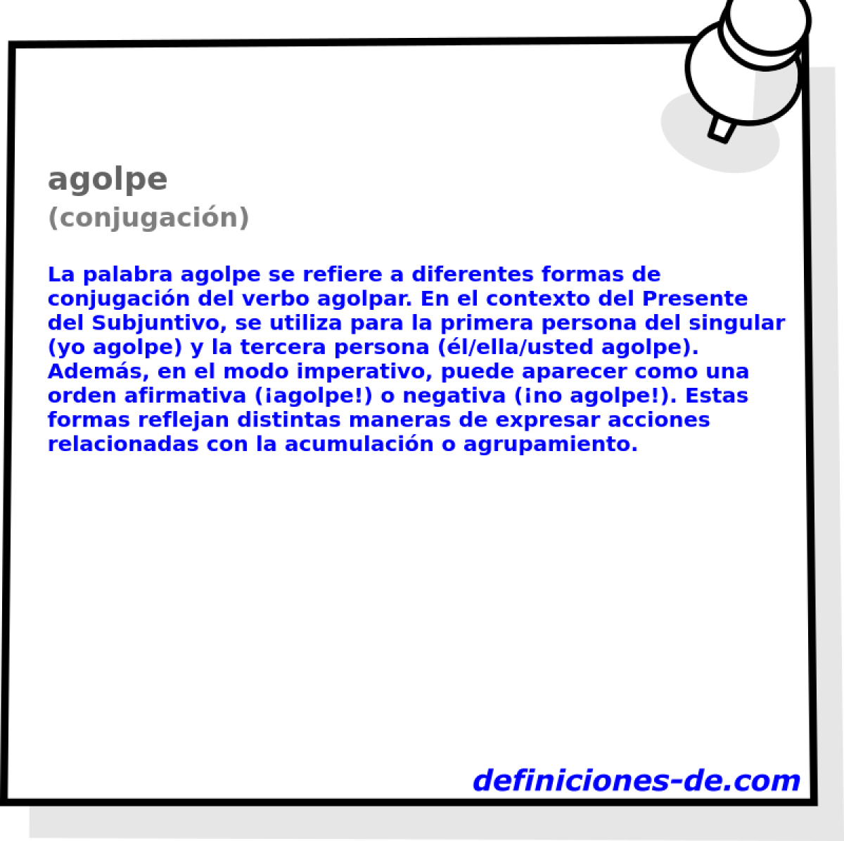 agolpe (conjugación)