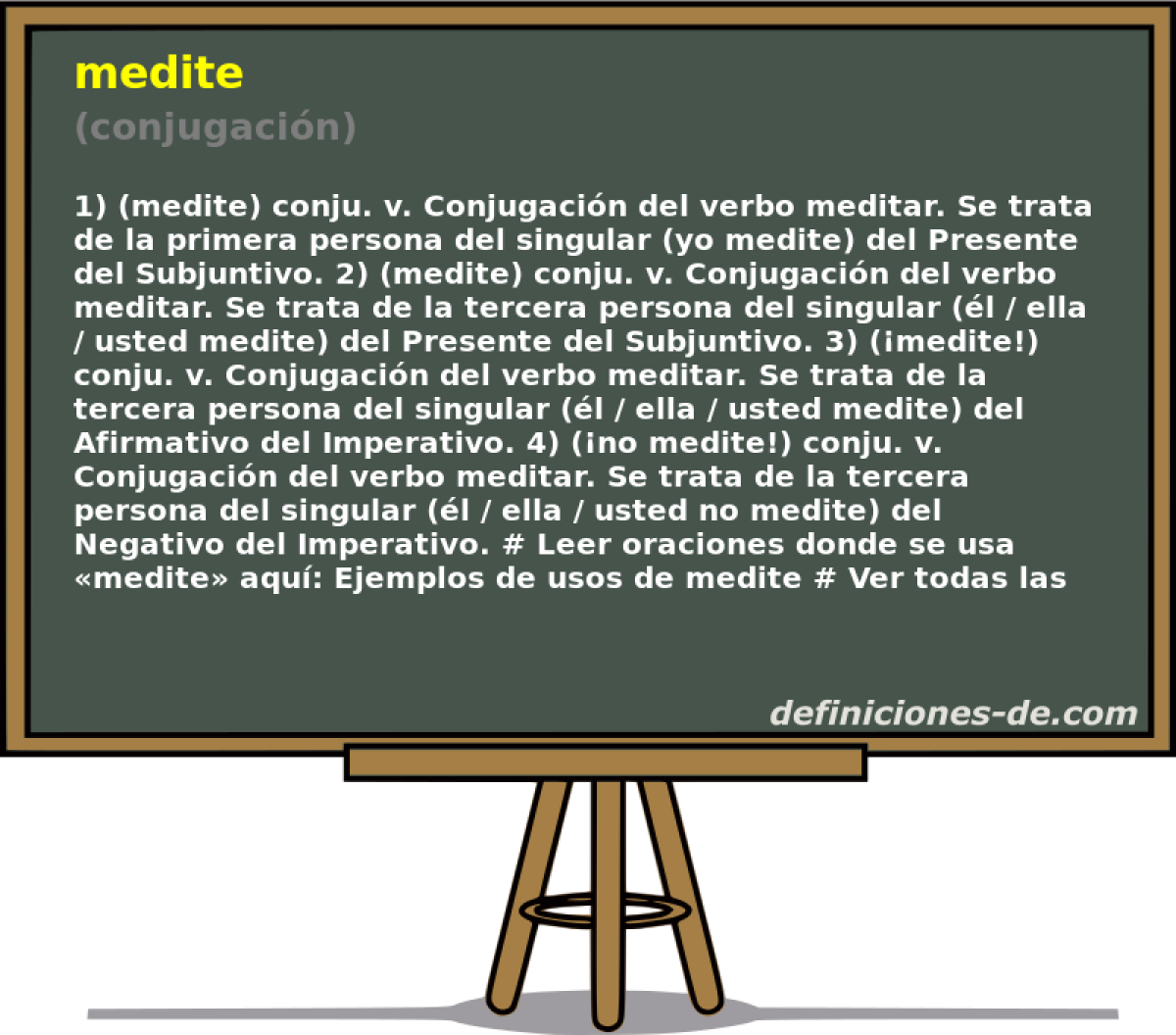 medite (conjugacin)