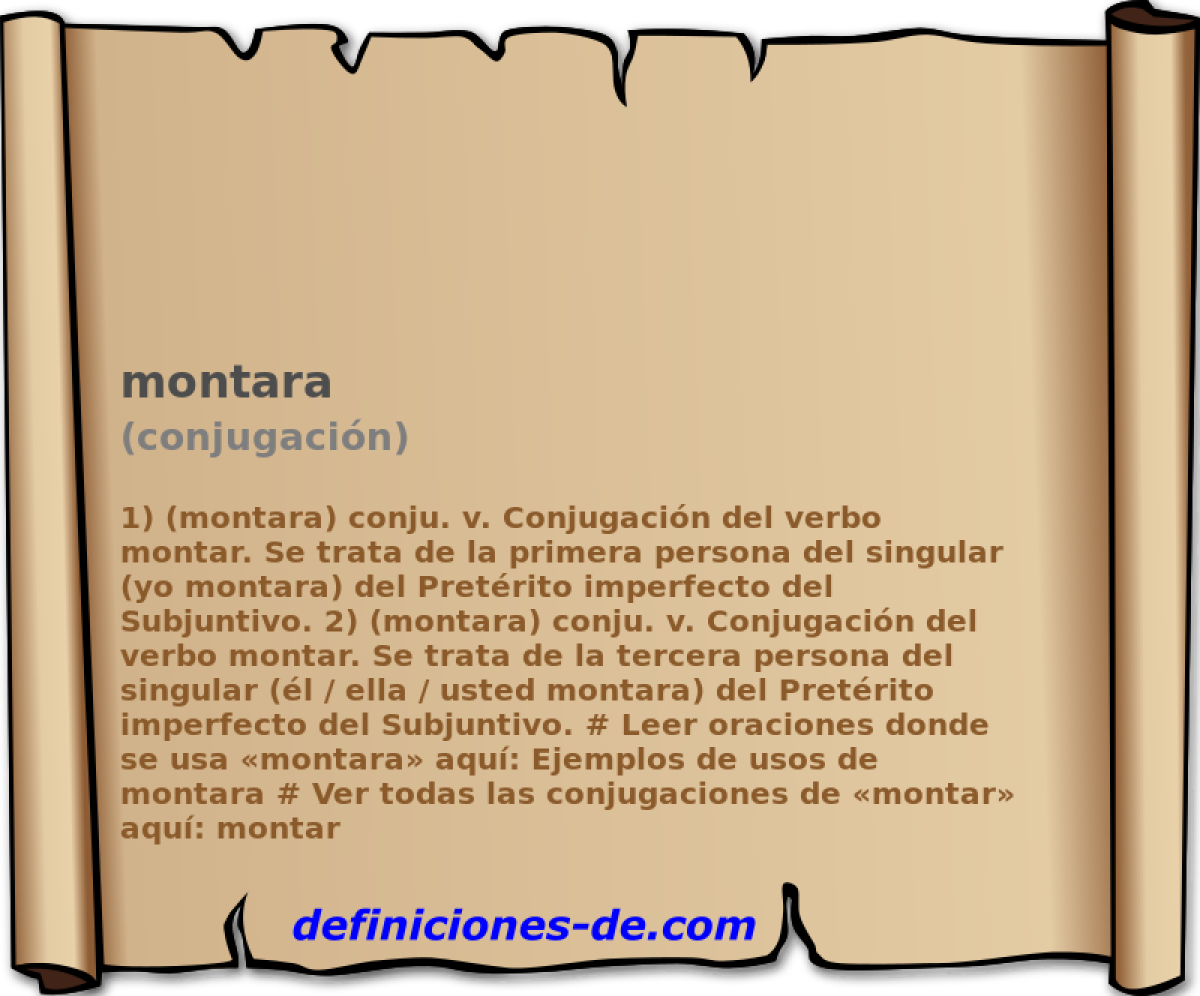 montara (conjugacin)