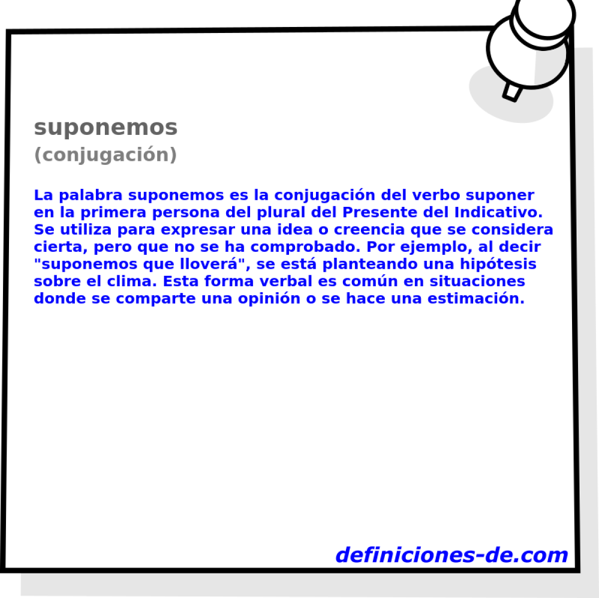 suponemos (conjugación)