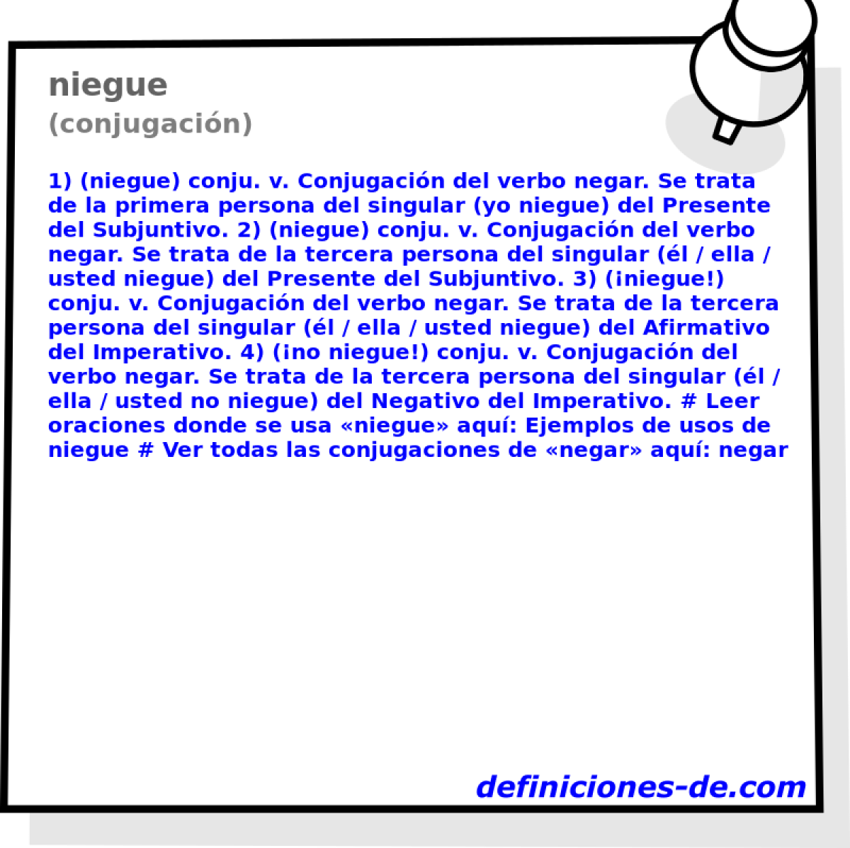 niegue (conjugacin)