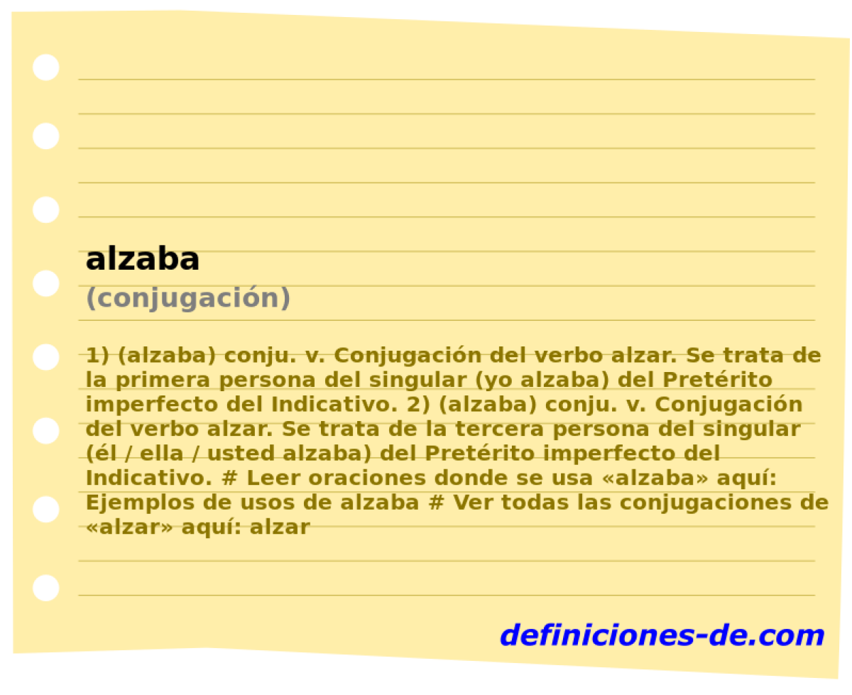 alzaba (conjugacin)