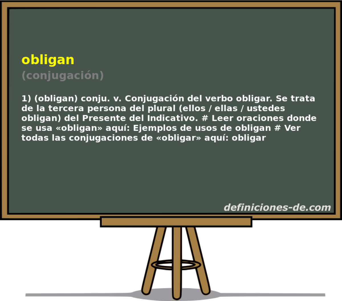 obligan (conjugacin)