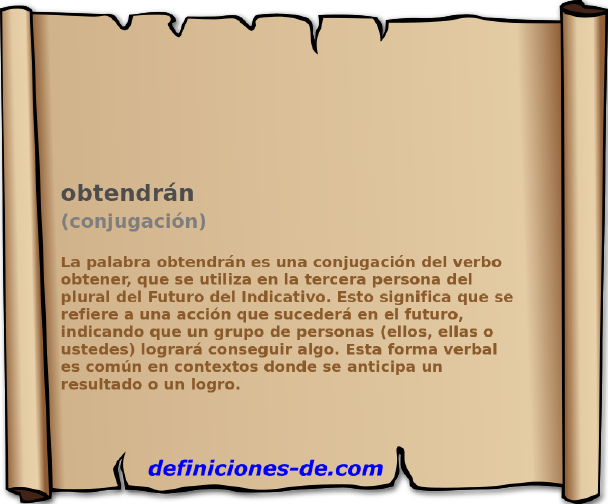 obtendr�n (conjugaci�n)