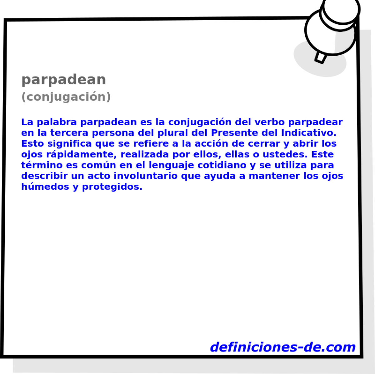 parpadean (conjugación)