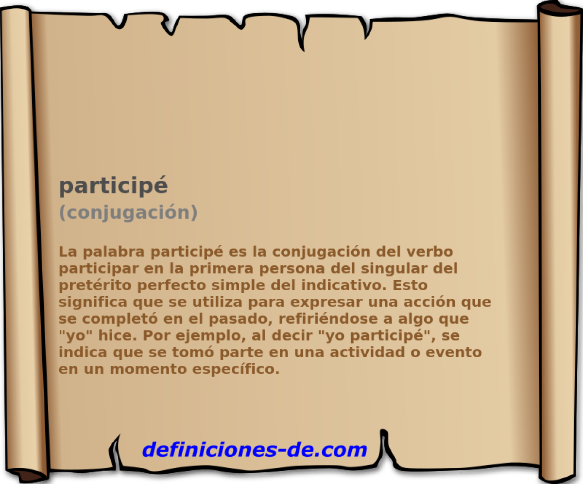 particip� (conjugaci�n)