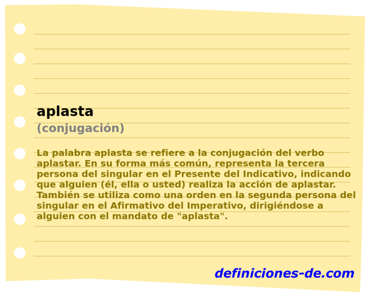 aplasta (conjugacin)