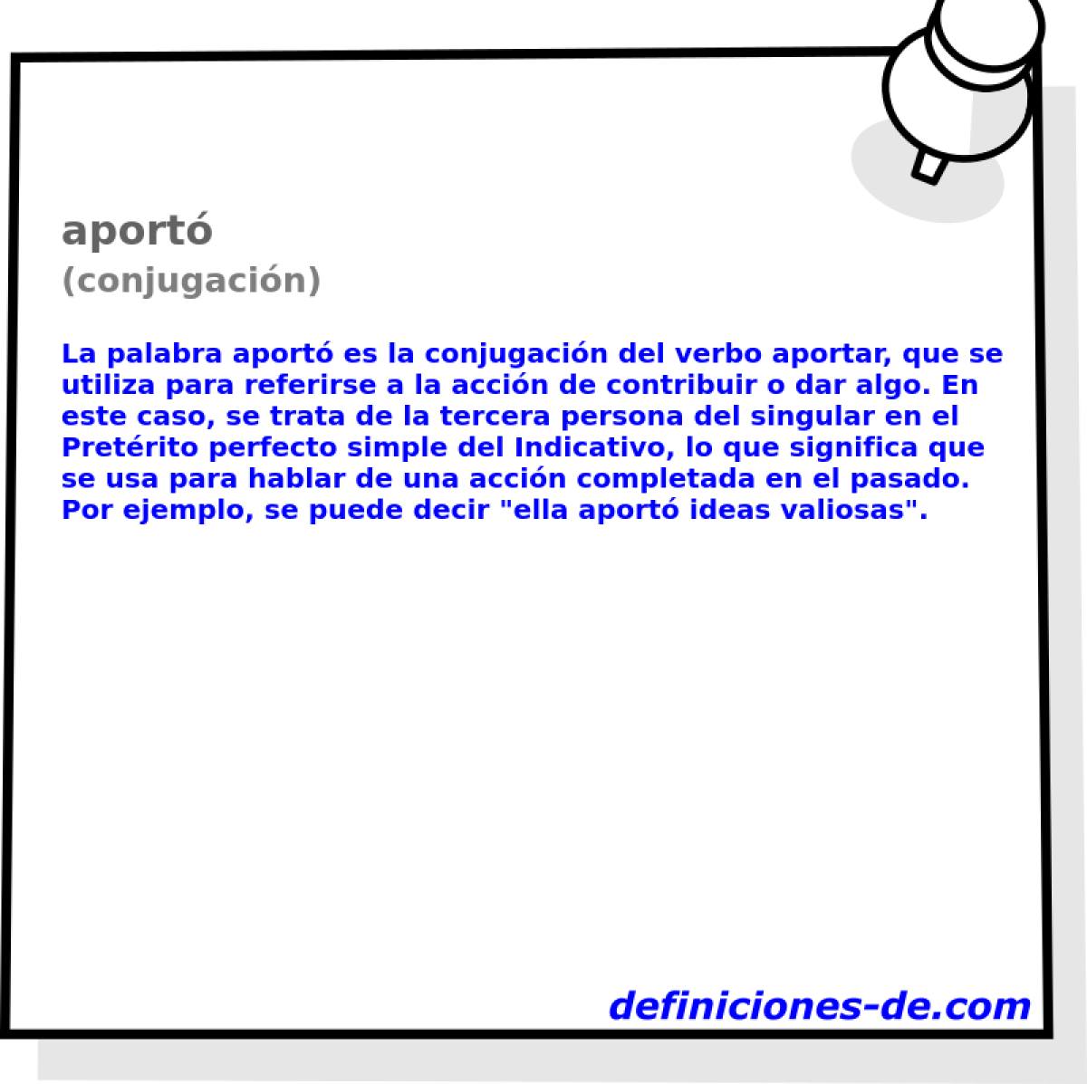 aportó (conjugación)