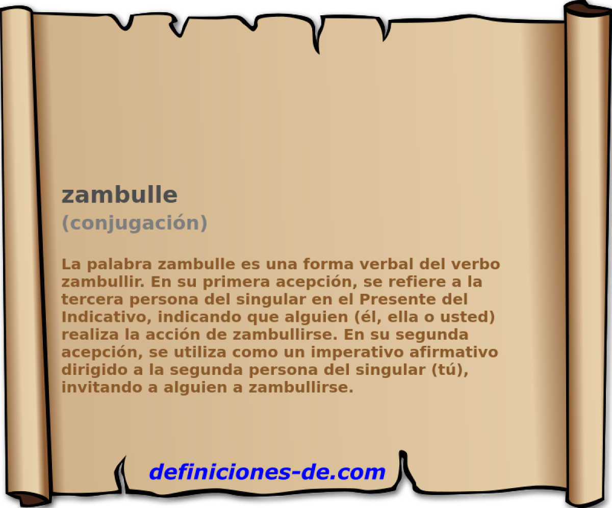 zambulle (conjugaci�n)