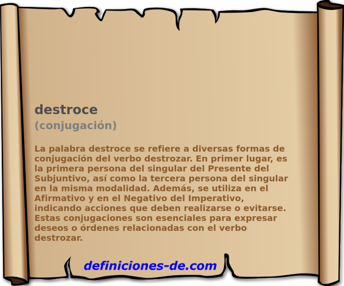 destroce (conjugación)