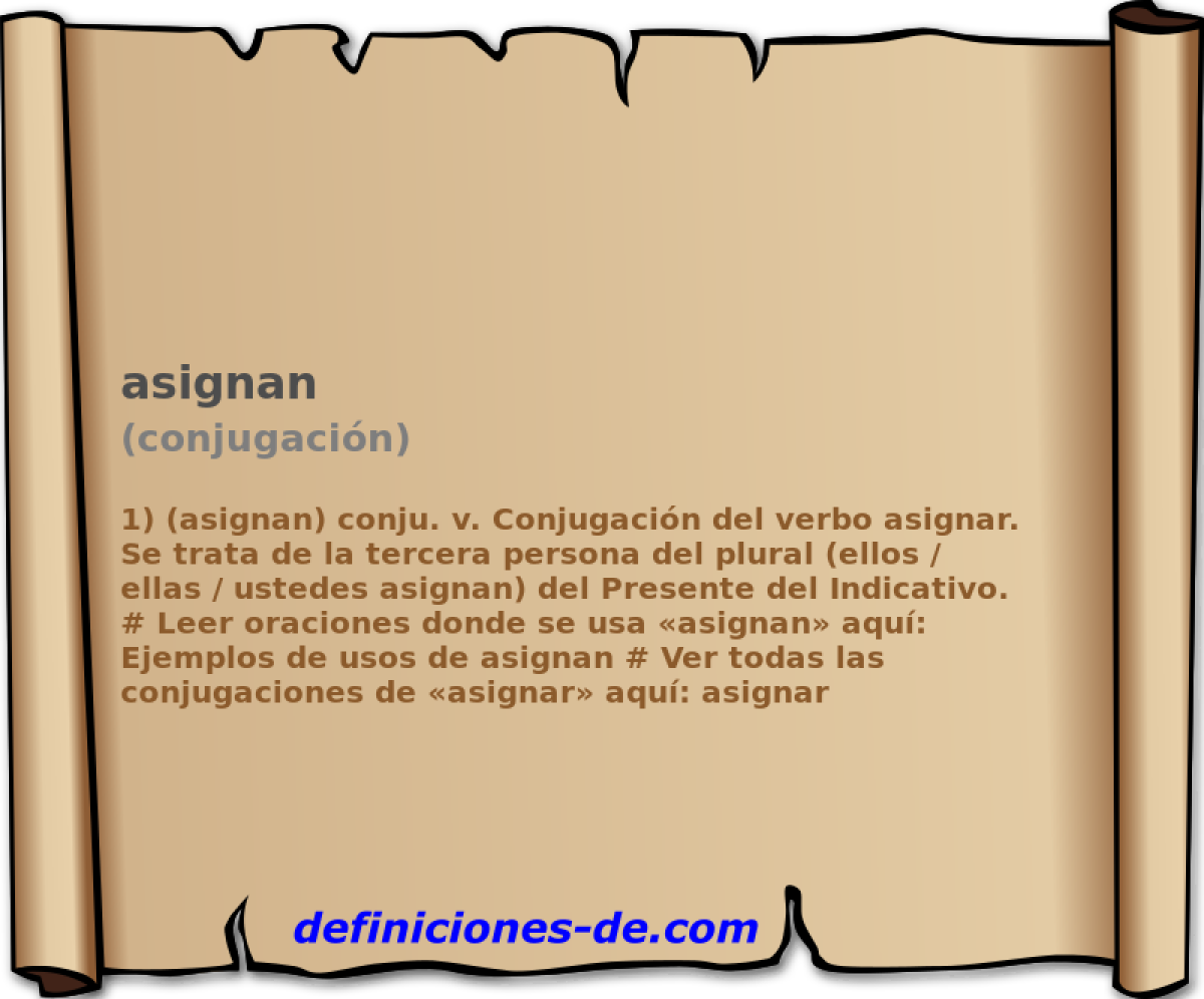 asignan (conjugacin)
