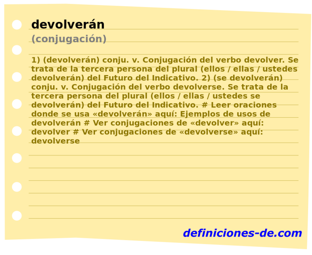devolvern (conjugacin)