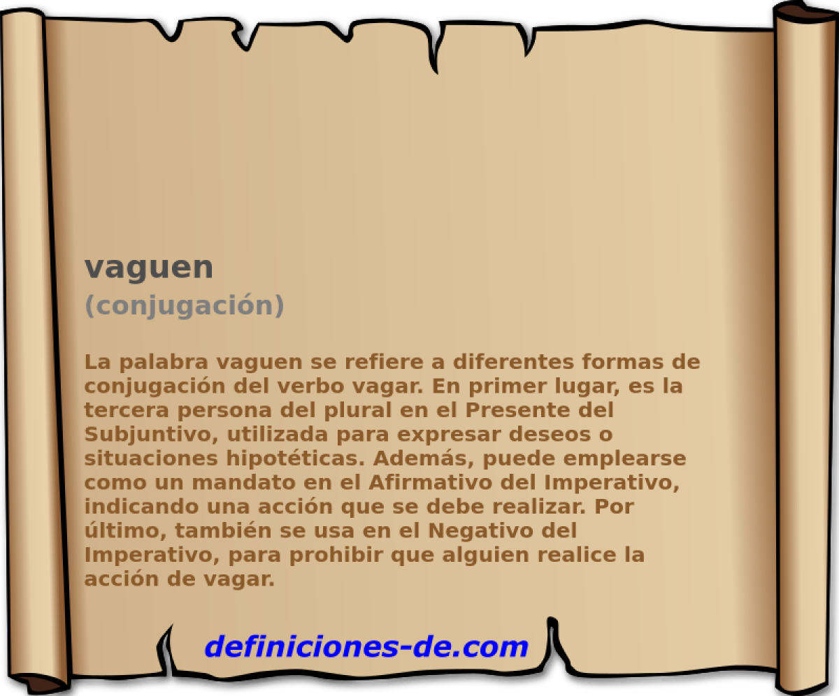 vaguen (conjugacin)