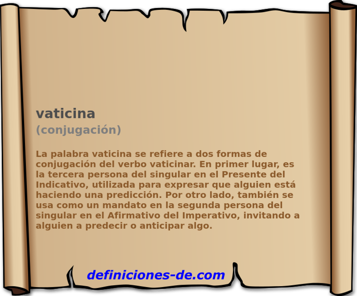 vaticina (conjugacin)