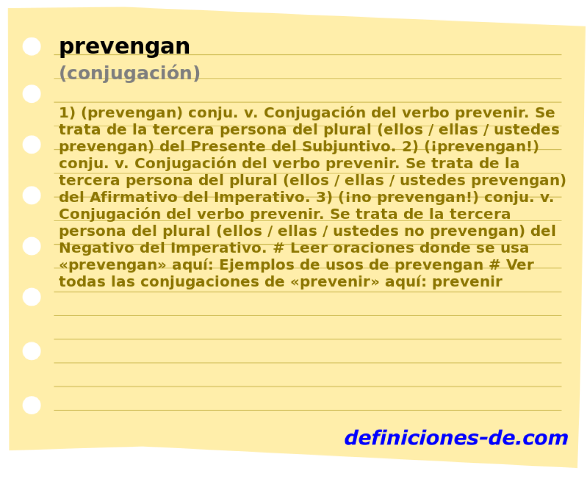 prevengan (conjugacin)