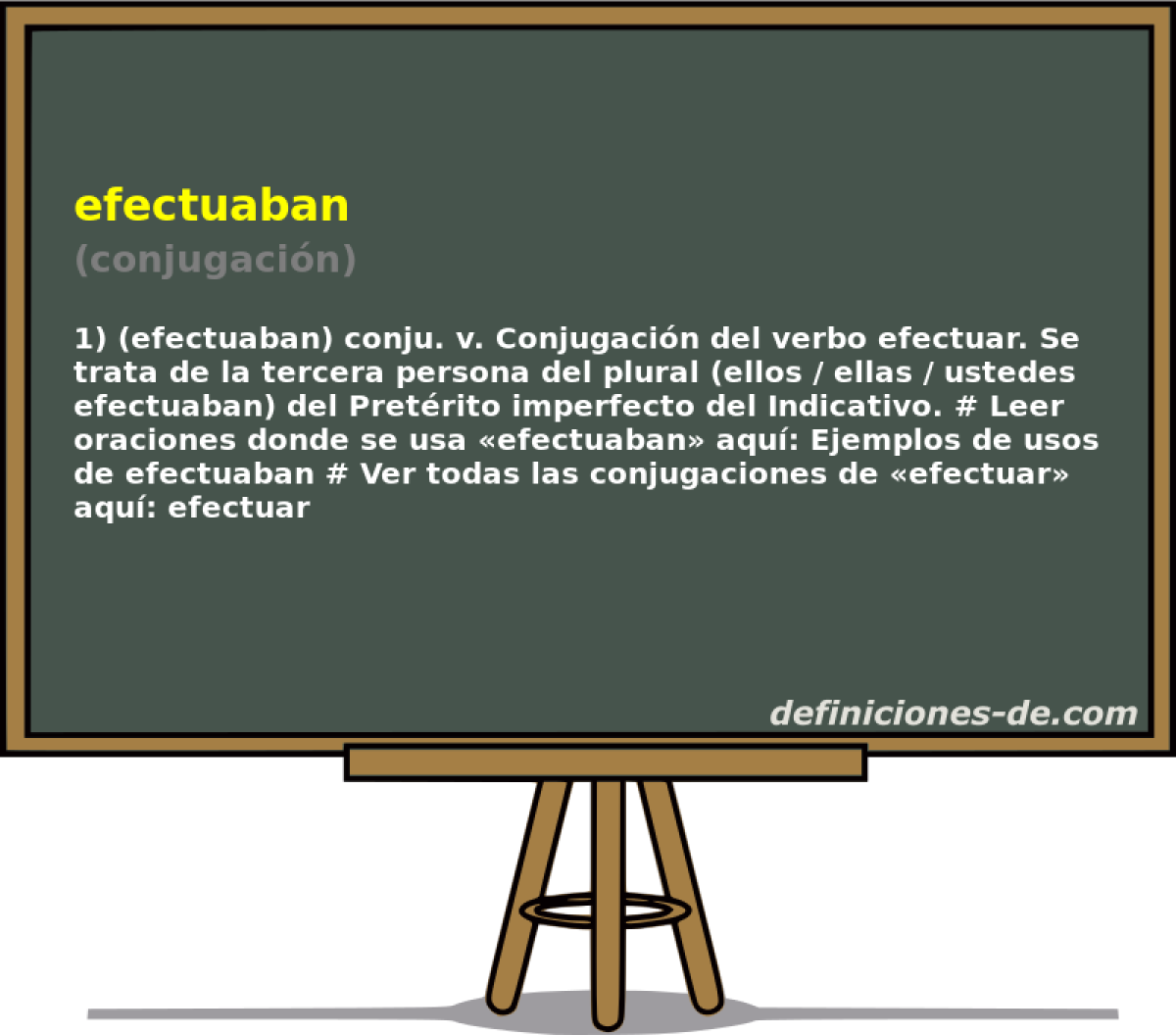 efectuaban (conjugacin)