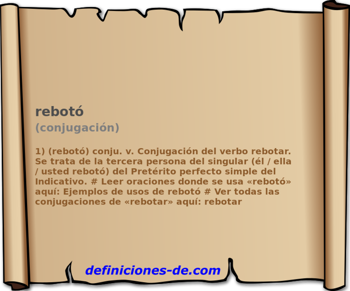 rebot (conjugacin)