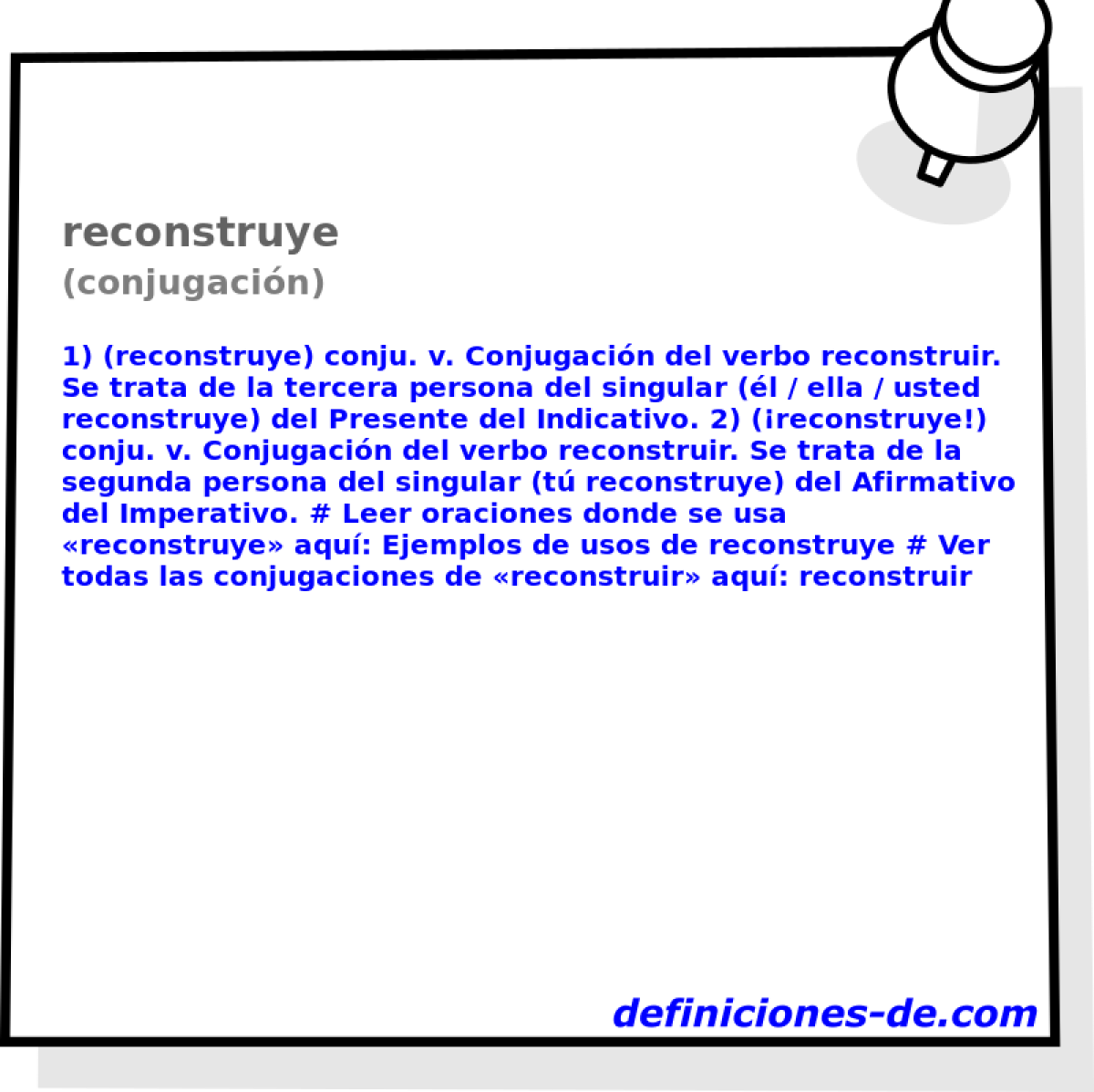 reconstruye (conjugacin)