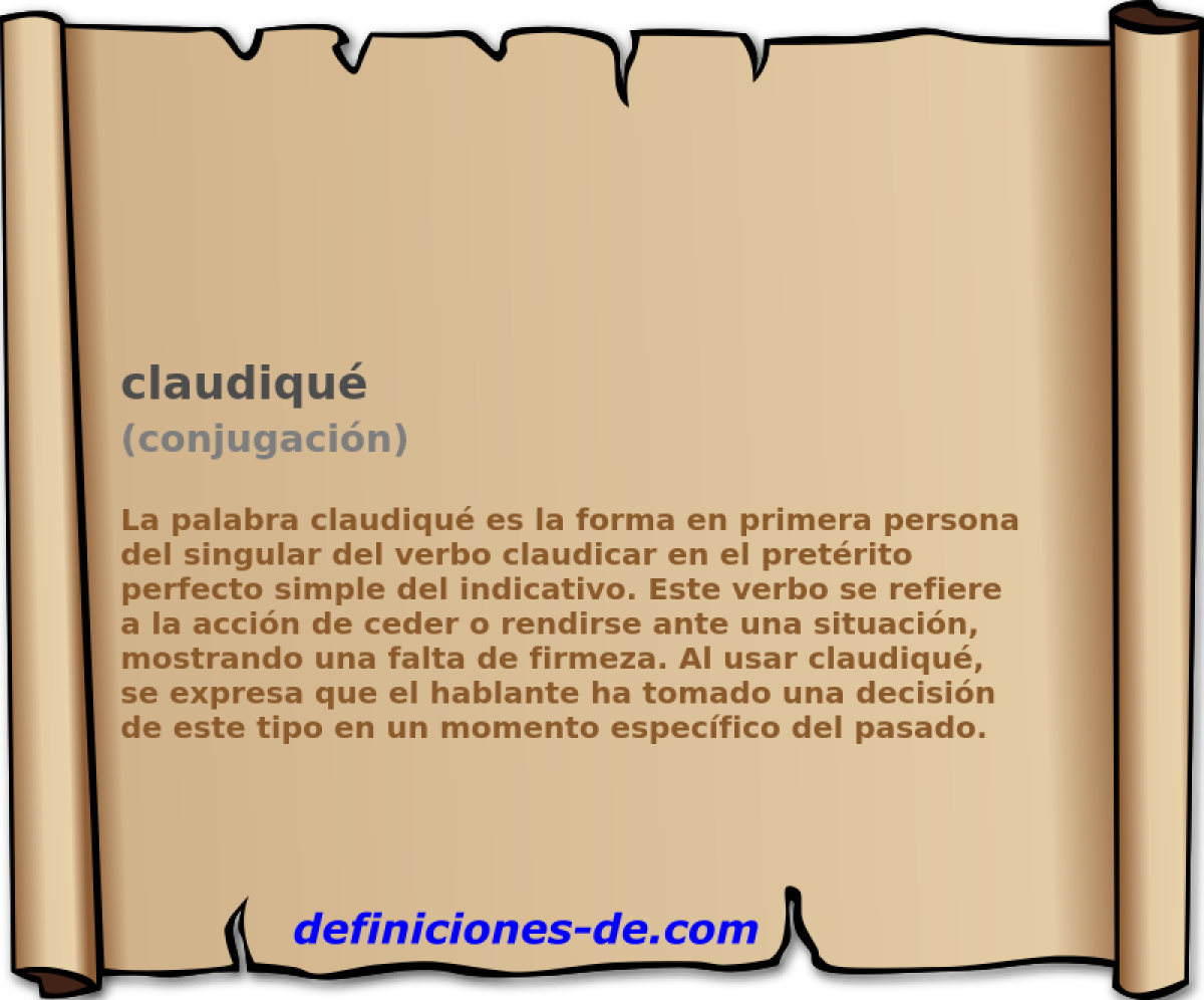 claudiqu� (conjugaci�n)