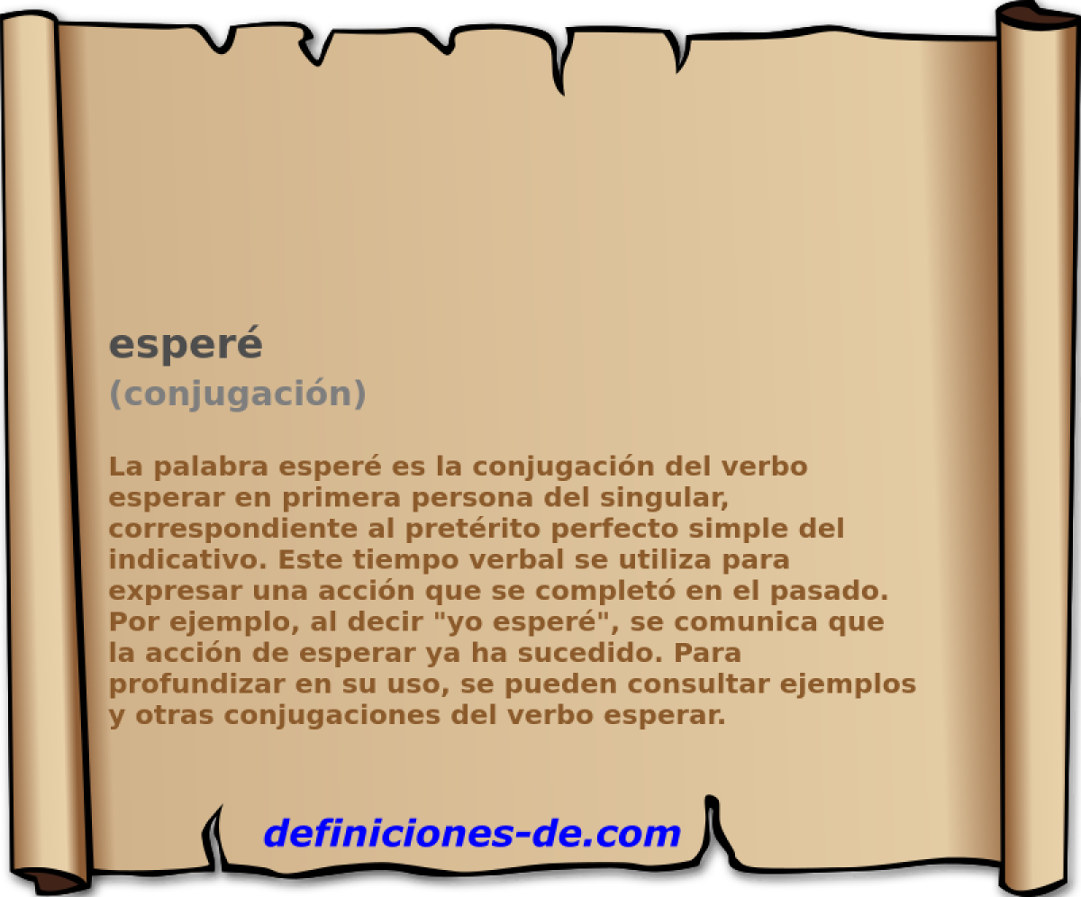 esper� (conjugaci�n)