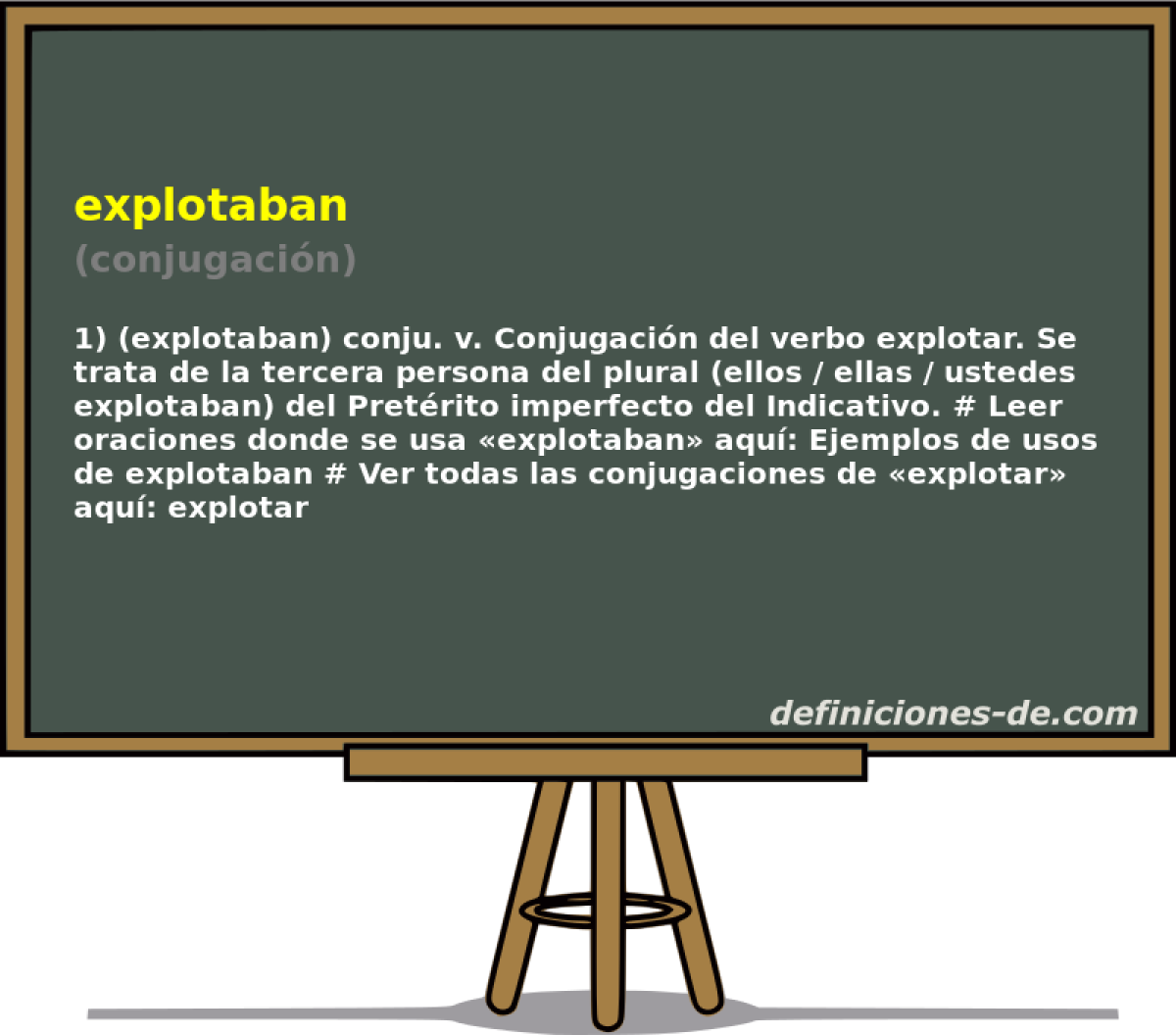 explotaban (conjugacin)