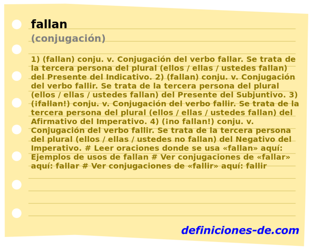 fallan (conjugacin)