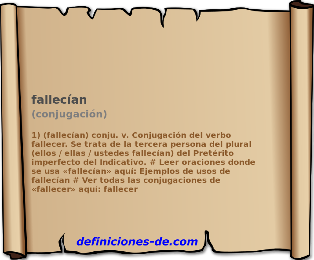 fallecan (conjugacin)