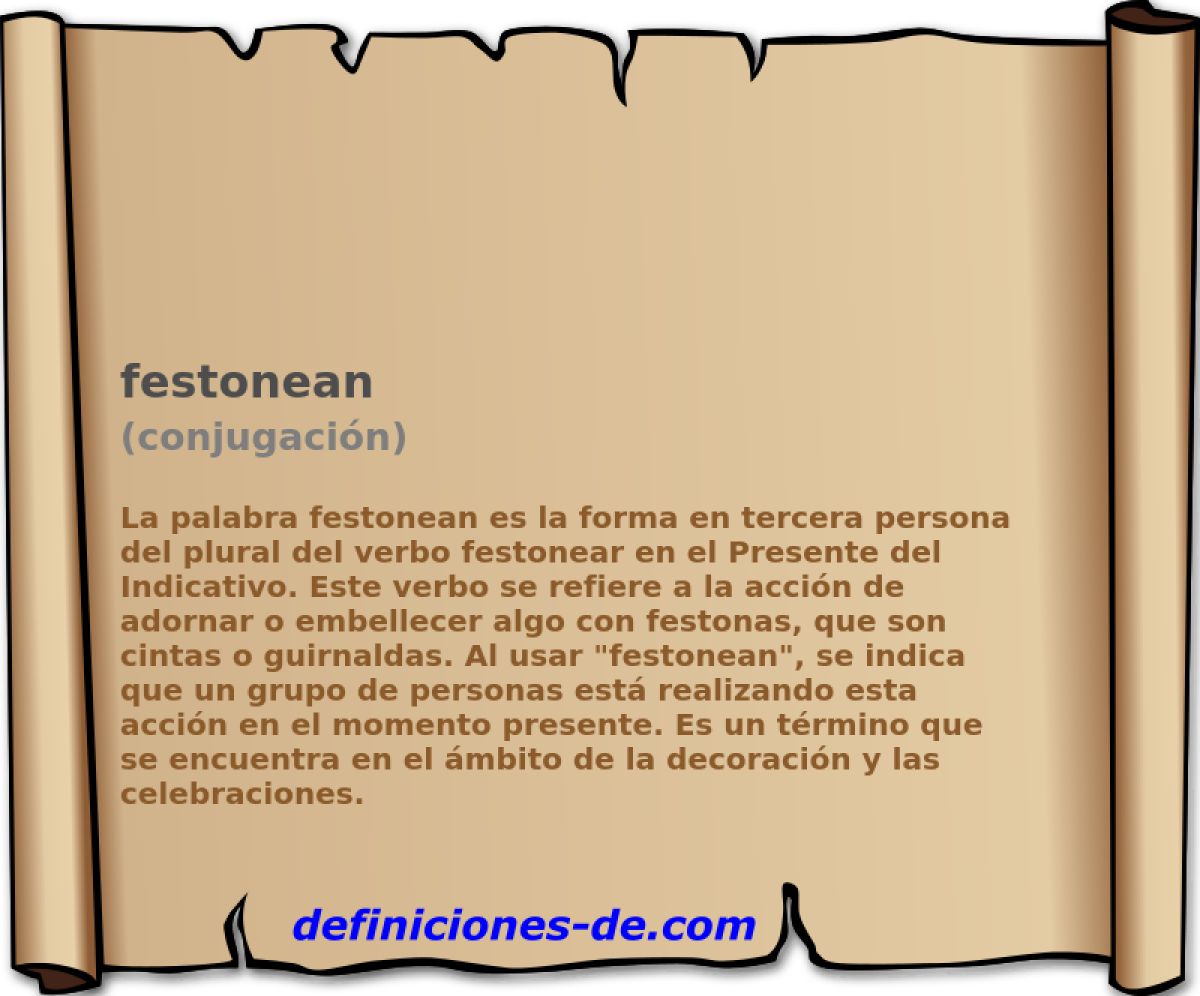 festonean (conjugaci�n)