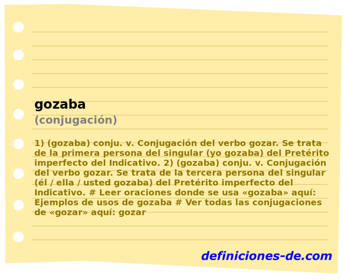 gozaba (conjugacin)