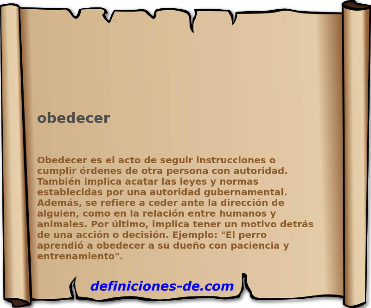 obedecer 