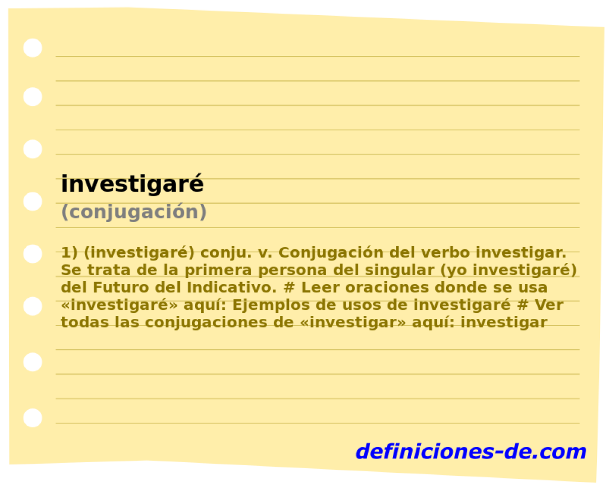 investigar (conjugacin)