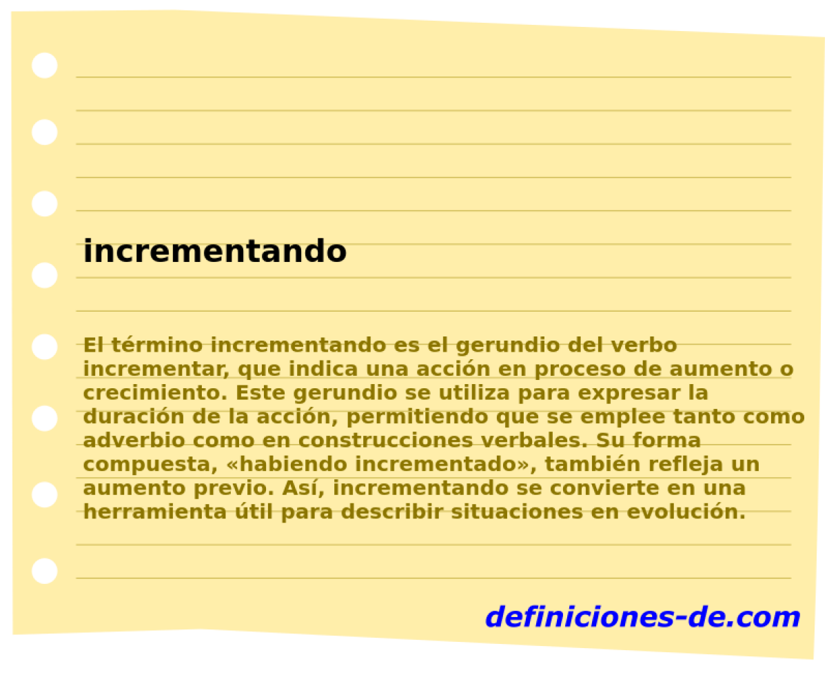 Significado de Incrementar